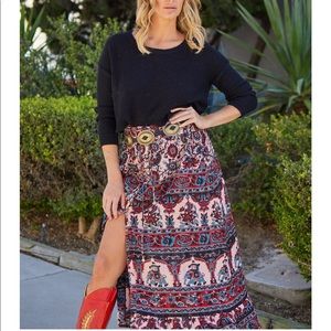 Boho printed skirt